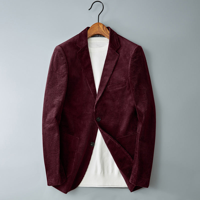 Men's Linen Corduroy Stripe Blazer