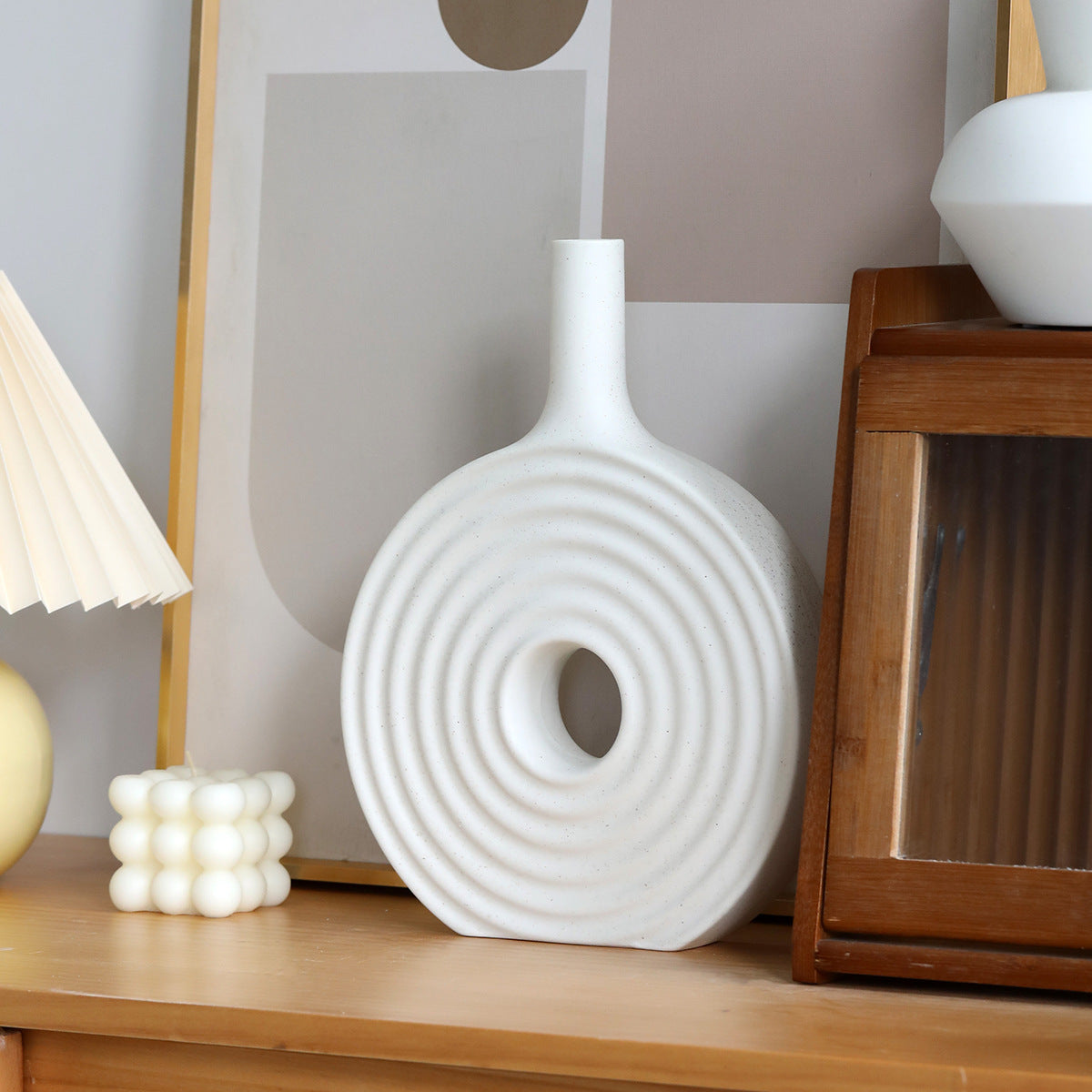Off-White Nordic Porcelain Ceramic Vase