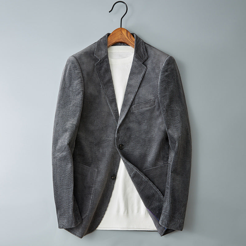Men's Linen Corduroy Stripe Blazer