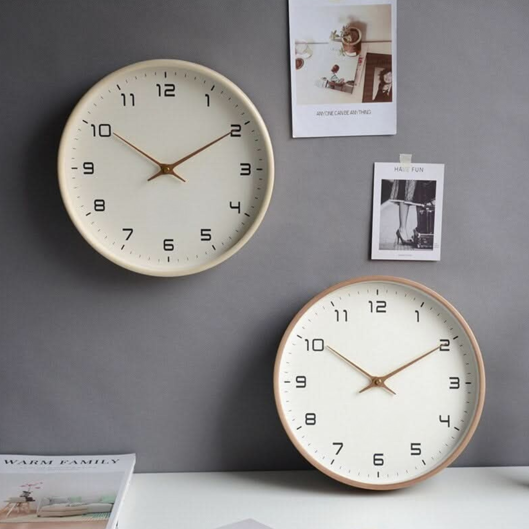 Scandinavian Wooden Frame Wall Clock