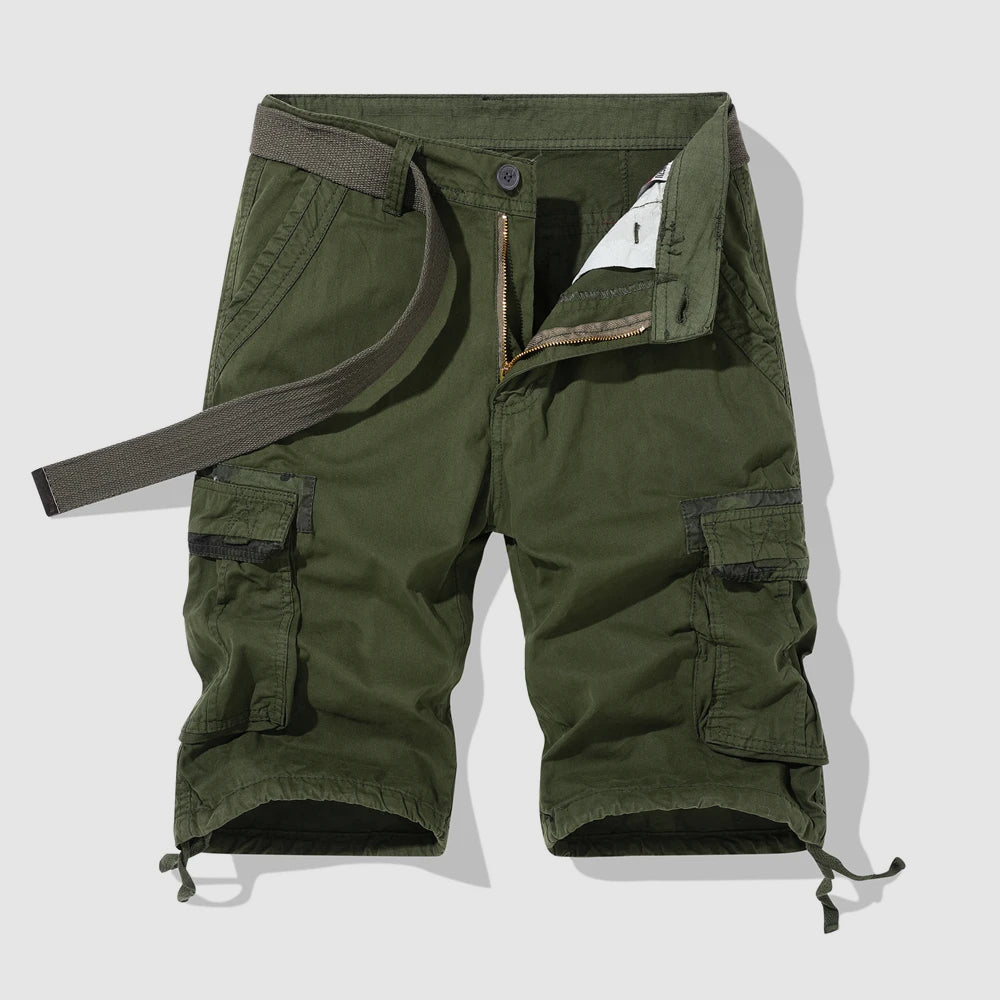 Relaxed Fit Knee-Length Cargo Shorts for Men – Functional & Comfortable Design
