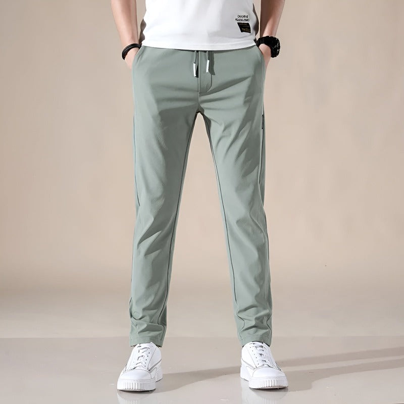 Oliver Slim Fit Casual Pants | Drawstring Waist Side Pockets Casual Pants