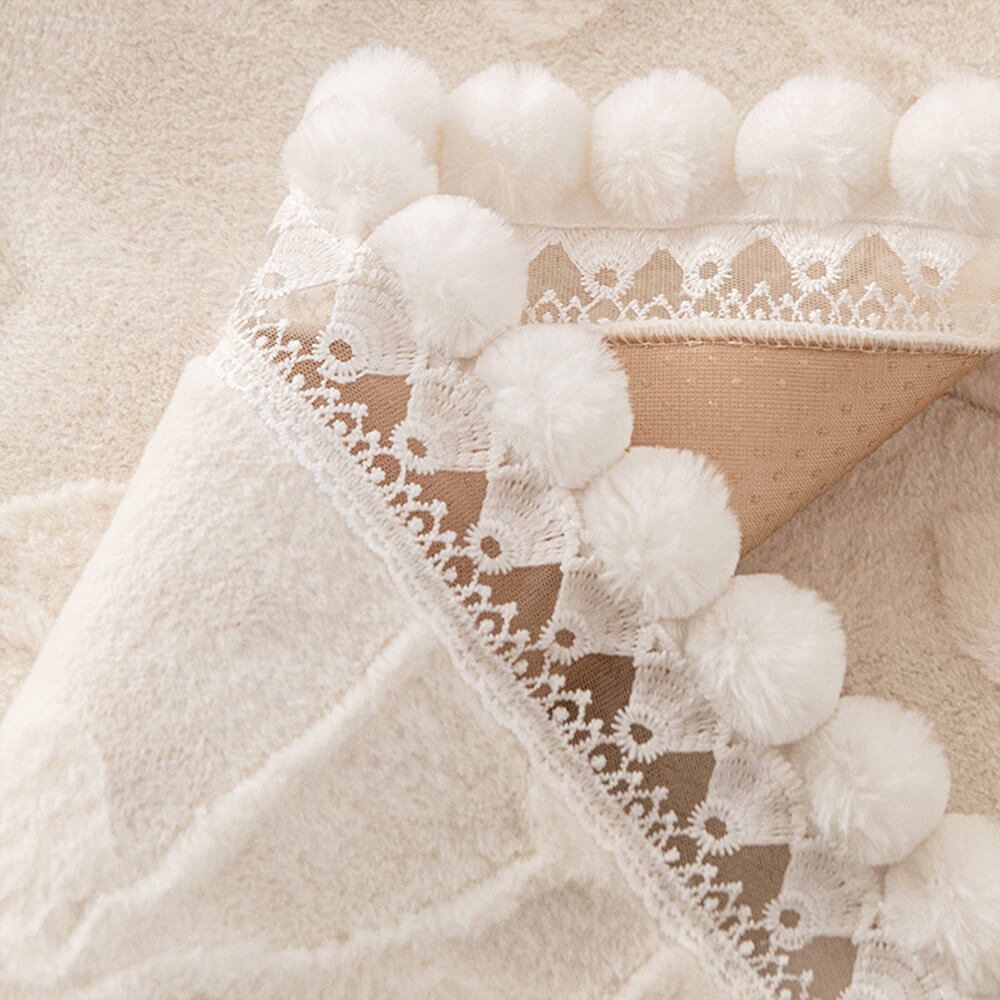 Elegant Jacquard Plush Couch Cover with Non-Slip Design