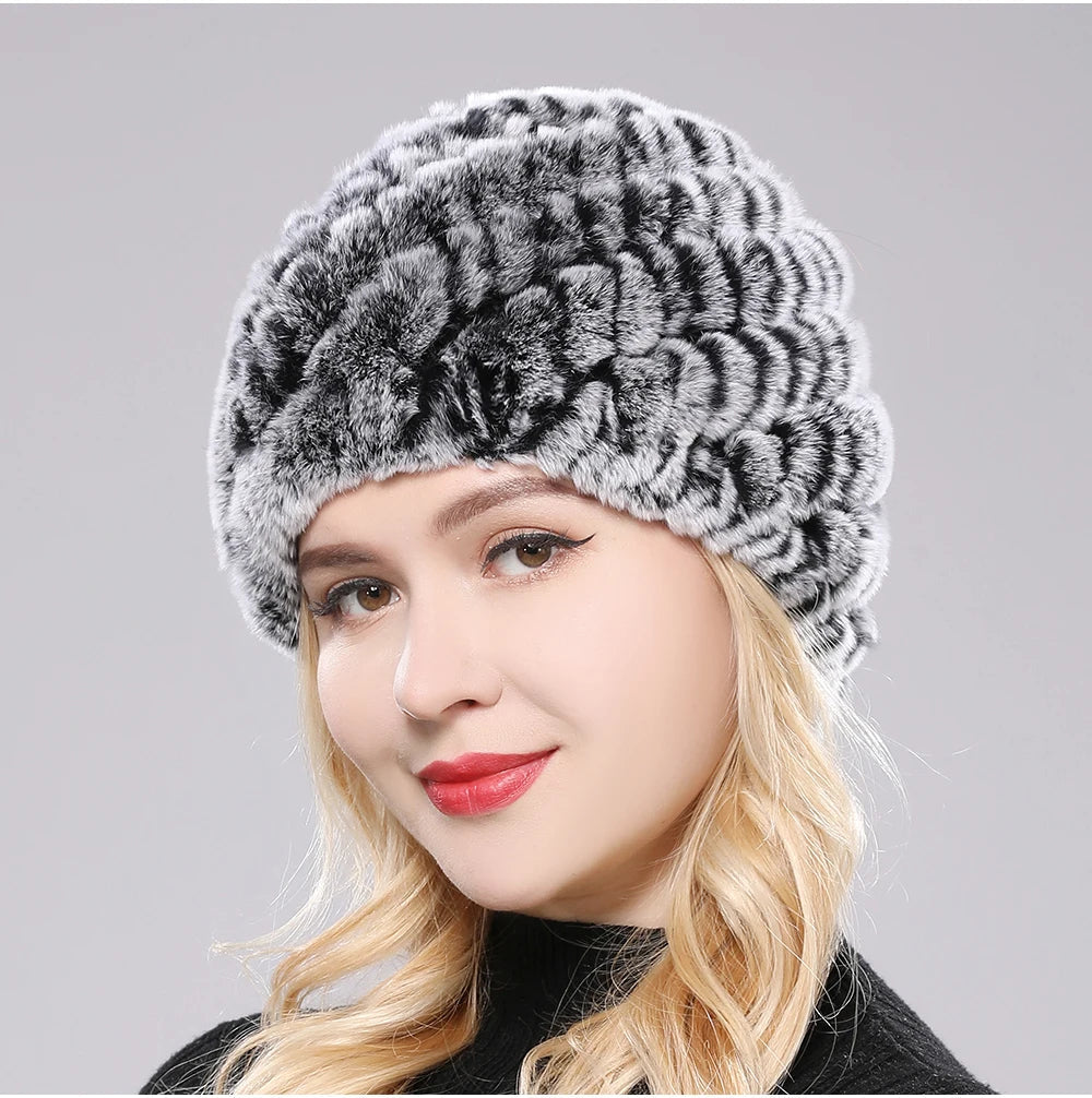 Sienna Plush Fitted Beanie | Striped Banded Beanie