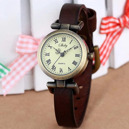 Isla Vintage Wrist Watch | Roman Numerals Round Dial
