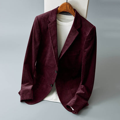 Men's Linen Corduroy Stripe Blazer