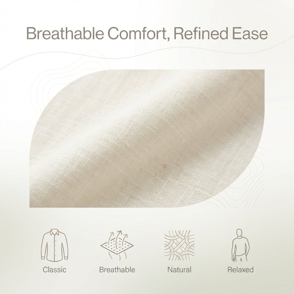 Relaxed Fit Striped Button-Up Shirt for Men – Casual Stylish Comfort