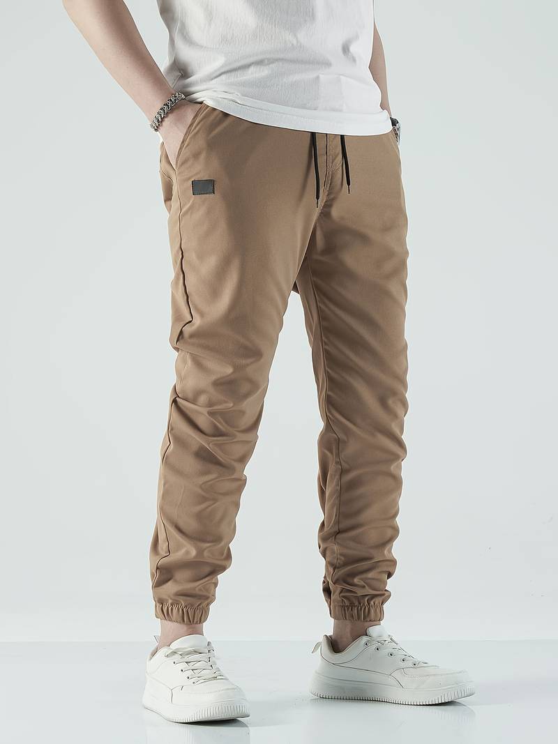 Freddie Relaxed Tapered Joggers | Drawstring Waist Side Pockets Joggers