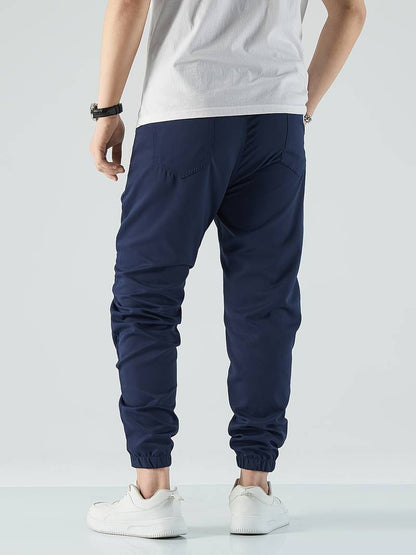 Freddie Relaxed Tapered Joggers | Drawstring Waist Side Pockets Joggers