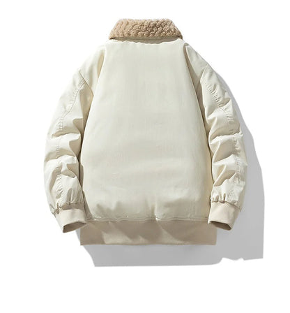 Theodore Relaxed Fit Bomber Jacket | Sherpa Collar Quilted Bomber Jacket