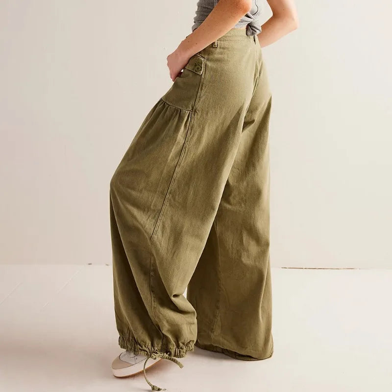 Isla Relaxed Fit Ankle-Length Harem Jogger | Solid Drawstring Jogger