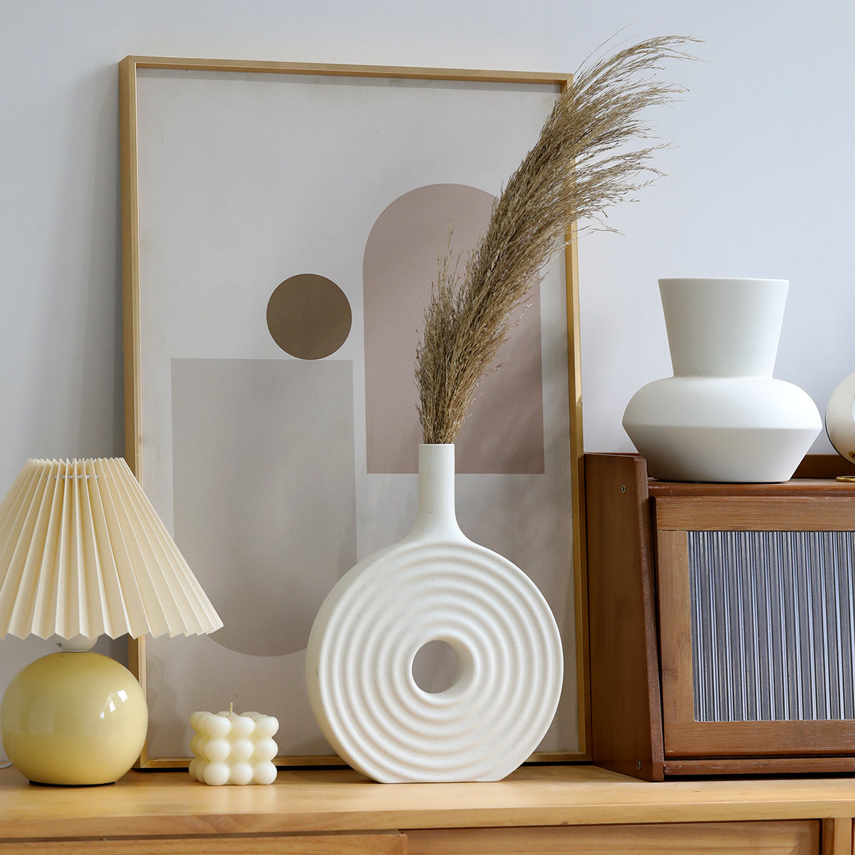 Off-White Nordic Porcelain Ceramic Vase