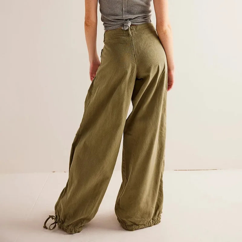 Isla Relaxed Fit Ankle-Length Harem Jogger | Solid Drawstring Jogger