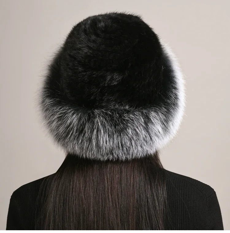 Lily Relaxed Fit Fur Hat | Solid Paneled Crown Head Coverage Hat