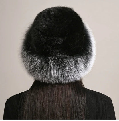 Lily Relaxed Fit Fur Hat | Solid Paneled Crown Head Coverage Hat