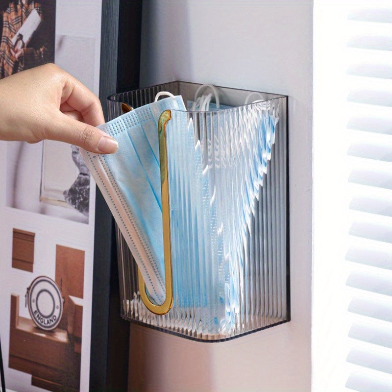 Minimalist Ribbed Acrylic Tissue Dispenser with Shelf