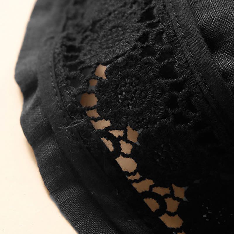 Relaxed Fit Mid-Thigh Shorts with Lace Trim for Women – Comfortable Casual Style