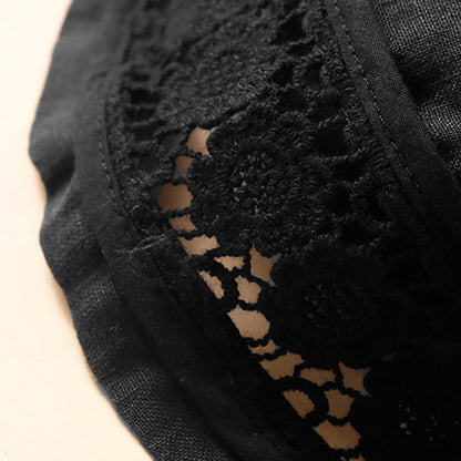 Relaxed Fit Mid-Thigh Shorts with Lace Trim for Women – Comfortable Casual Style