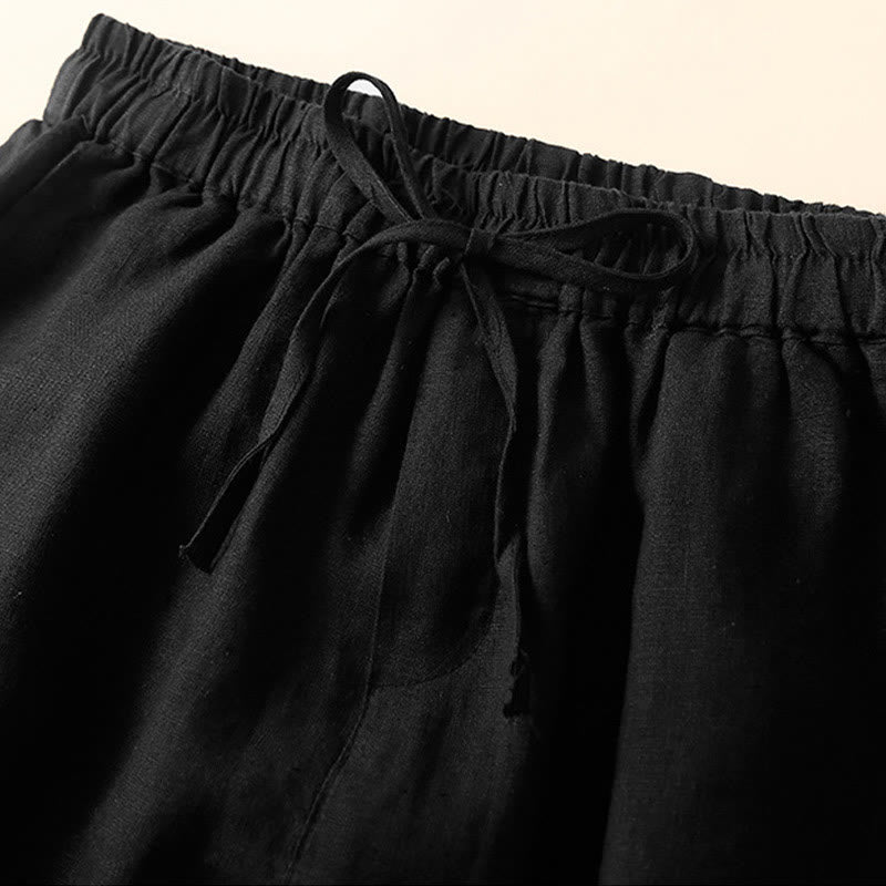 Relaxed Fit Mid-Thigh Shorts with Lace Trim for Women – Comfortable Casual Style