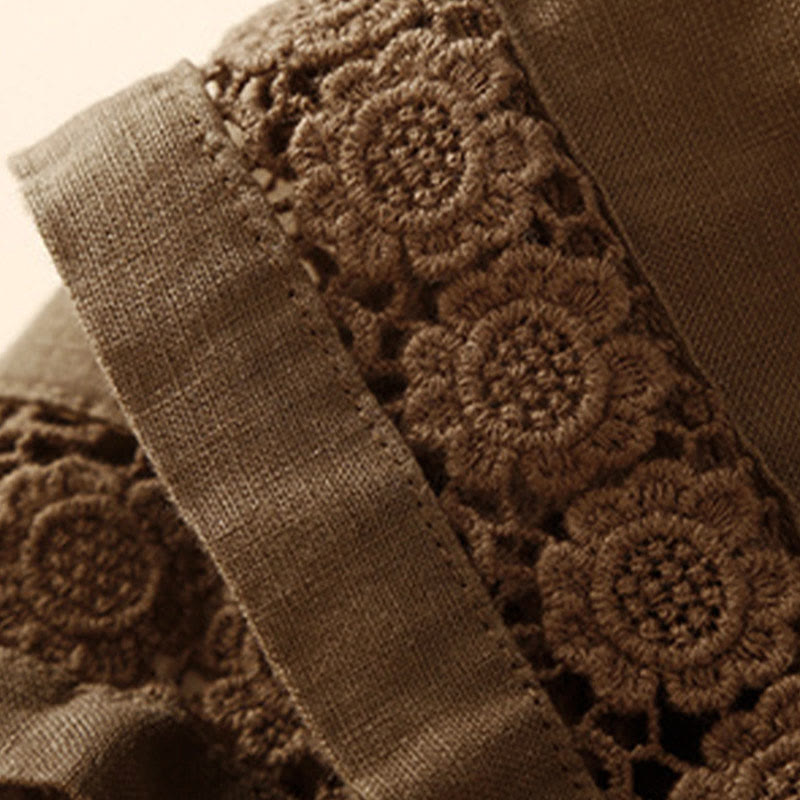 Relaxed Fit Mid-Thigh Shorts with Lace Trim for Women – Comfortable Casual Style