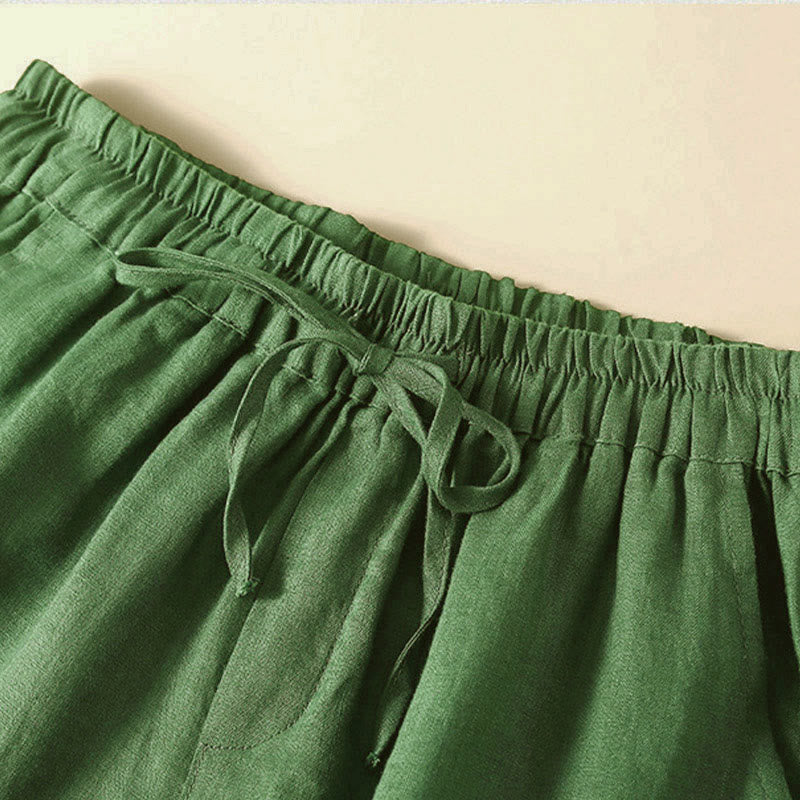 Relaxed Fit Mid-Thigh Shorts with Lace Trim for Women – Comfortable Casual Style