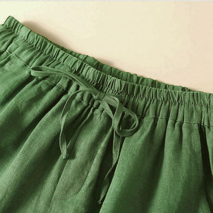 Relaxed Fit Mid-Thigh Shorts with Lace Trim for Women – Comfortable Casual Style