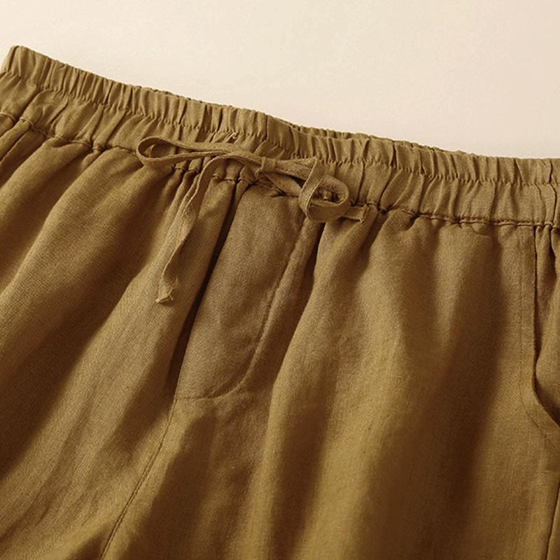 Relaxed Fit Mid-Thigh Shorts with Lace Trim for Women – Comfortable Casual Style