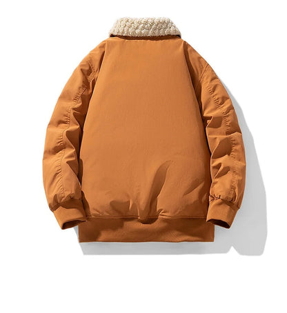 Theodore Relaxed Fit Bomber Jacket | Sherpa Collar Quilted Bomber Jacket