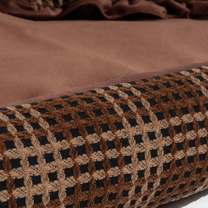 Orthopedic Dog Bed with Velvet Plaid Design
