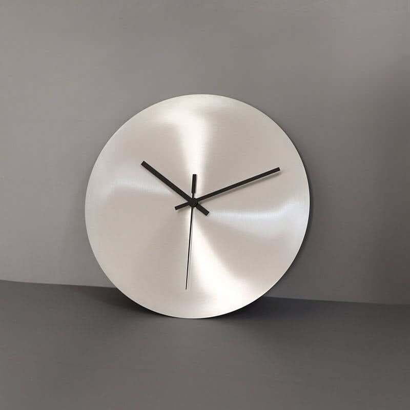 Minimalist Matte Metal Wall Clock
