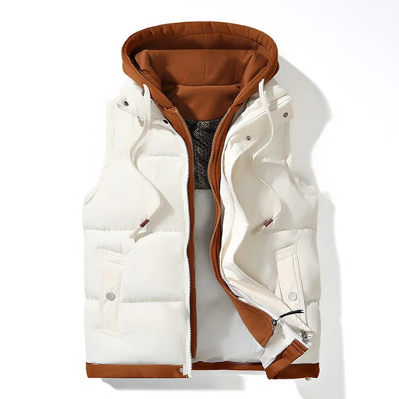Freddie Hooded Quilted Gilet | Regular Fit Solid Gilet