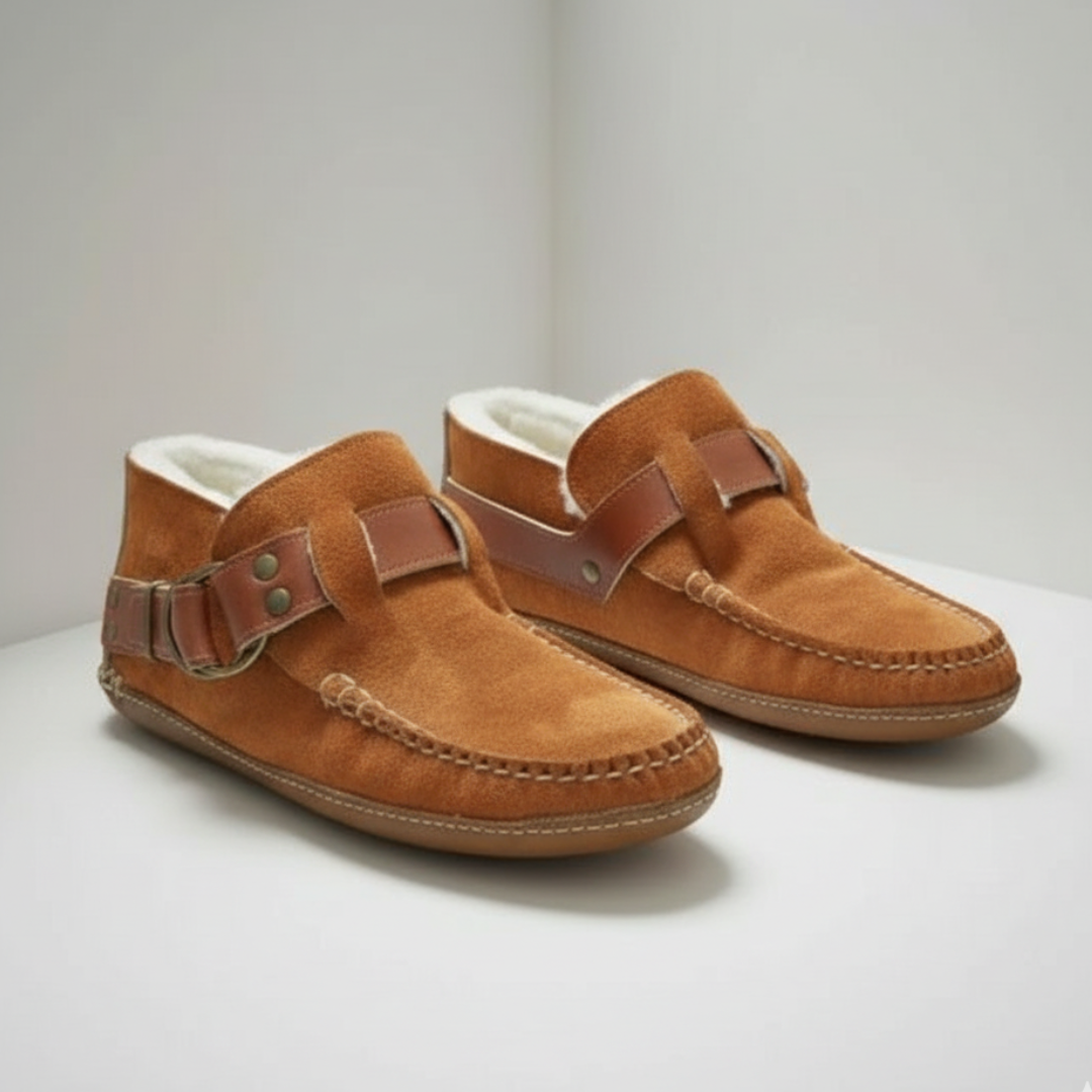 Freya Standard Fit Slip-On Shoes | Buckle Detail Lined Slip-On Shoes