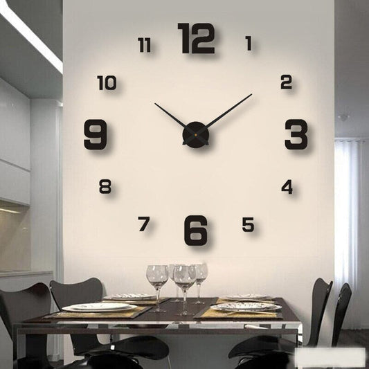 Minimalist Frameless 3D Wall Clock