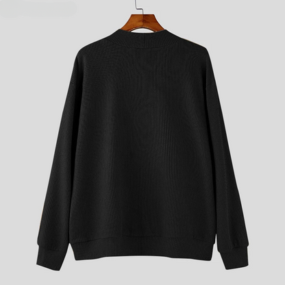 Theo Relaxed Fit Cardigan | V-Neck Ribbed Knit Cardigan