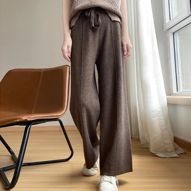 Sienna Relaxed Trousers | Drawstring Waist Wide Leg Trousers