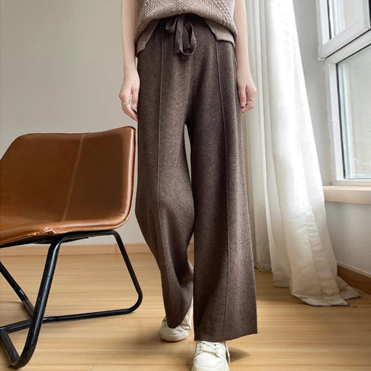 Sienna Relaxed Trousers | Drawstring Waist Wide Leg Trousers