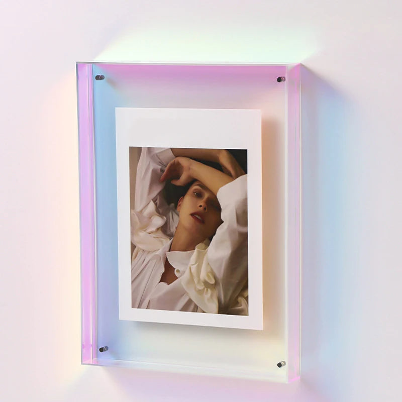 Minimalist Acrylic Photo Frame with Wall-Mountable Design