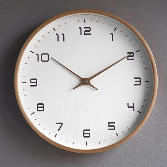 Scandinavian Wooden Frame Wall Clock