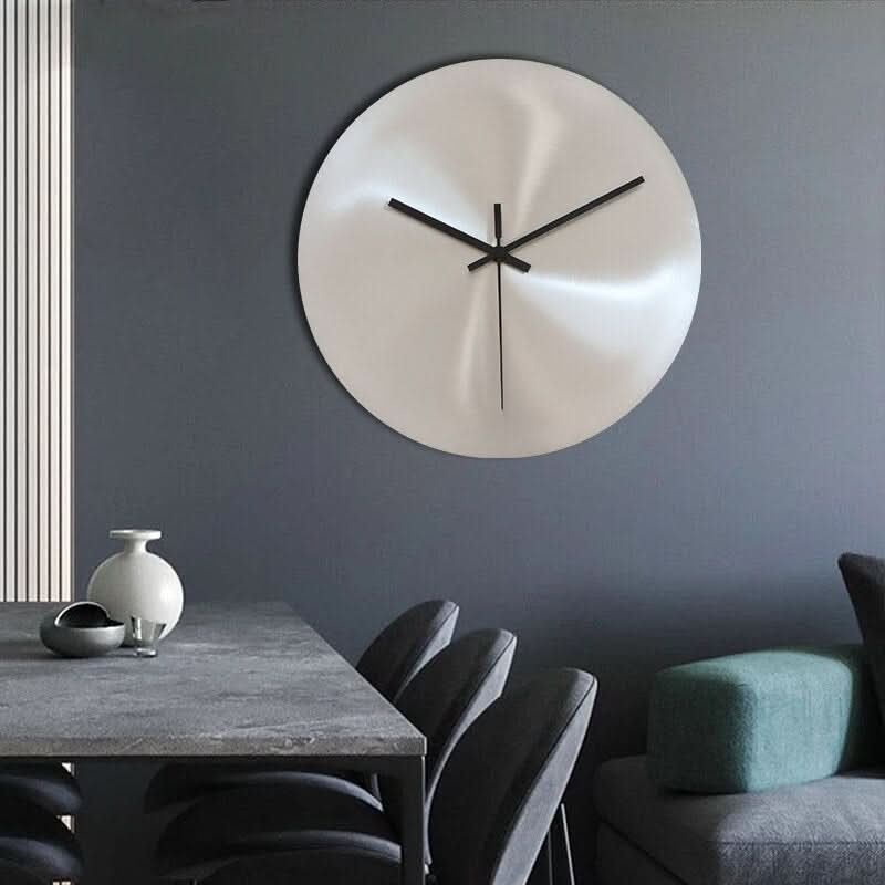 Minimalist Matte Metal Wall Clock