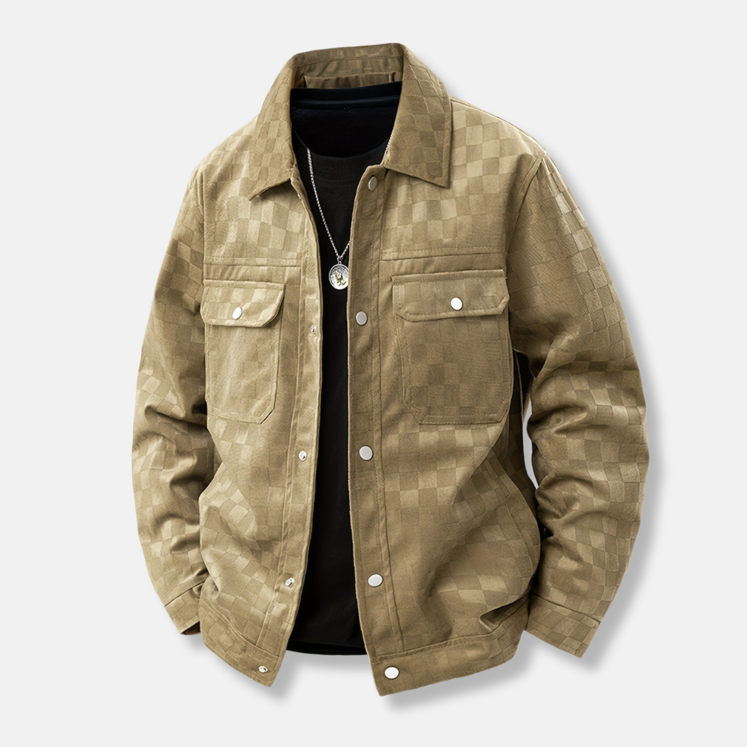 Rocco Relaxed Fit Shirt Jacket | Collared Check Casual Shirt Jacket