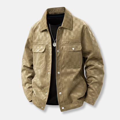 Rocco Relaxed Fit Shirt Jacket | Collared Check Casual Shirt Jacket