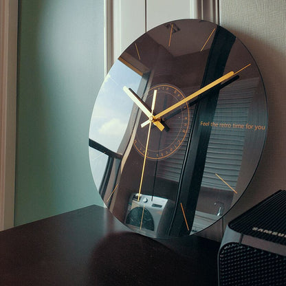 Modern Glass Space Image Wall Clock