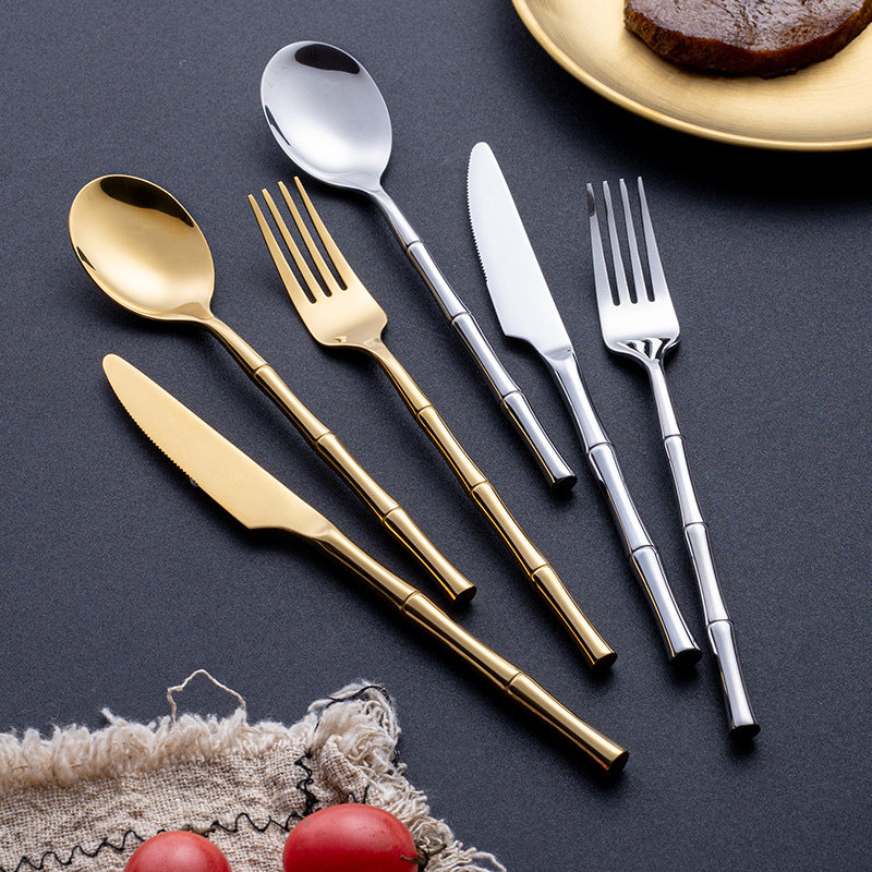 Modern Stainless Steel Cutlery Set with Polished Finish