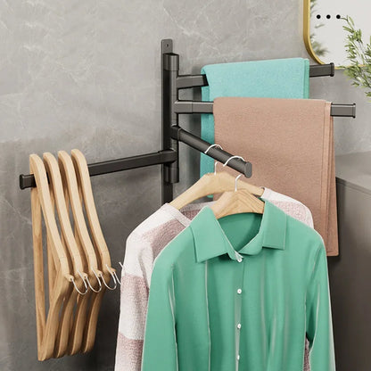 Modern Swivel Towel Rack with Wall-Mounted Design