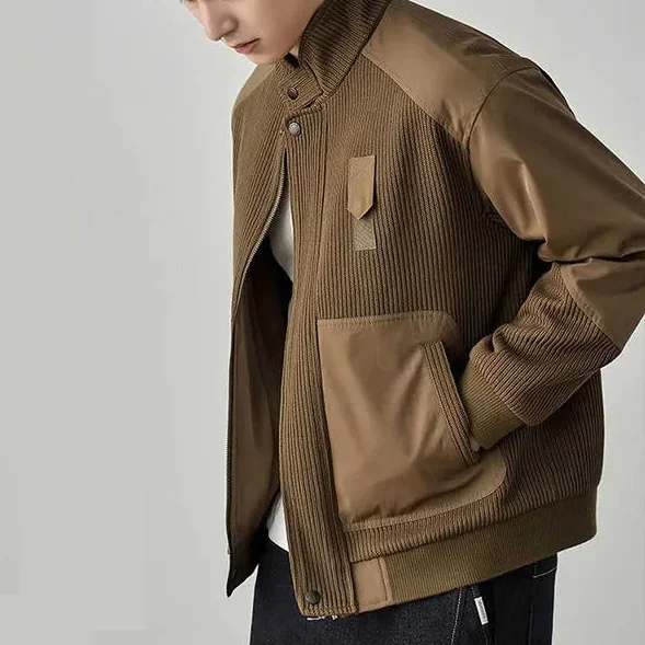 Oscar Regular Fit Bomber Jacket | Stand Collar Ribbed Bomber Jacket
