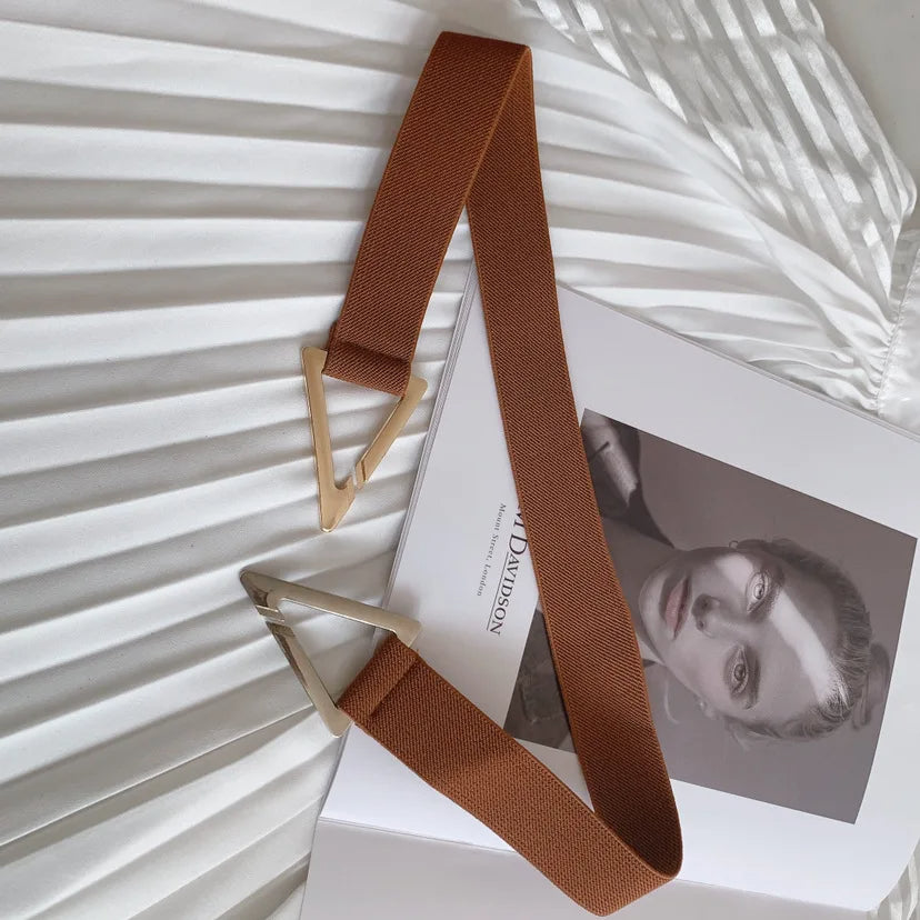 Isla Waist-Cinching Waist Belt | Solid V-Buckle Waist Belt