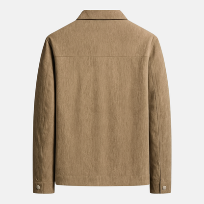 Joshua Regular Fit Button-Up Jacket | Collared Long Sleeve Hip-Length Button-Up Jacket