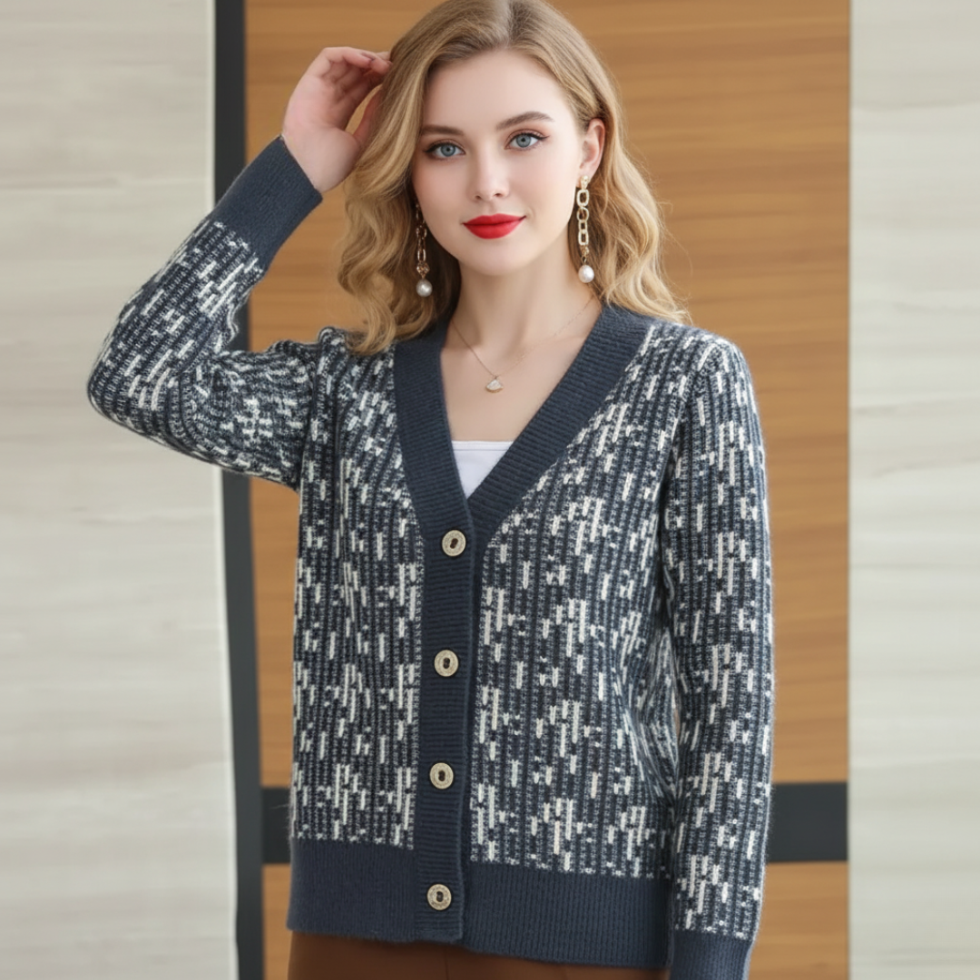 Isabella Regular Fit Cardigan | V-Neck Button Front Cardigan