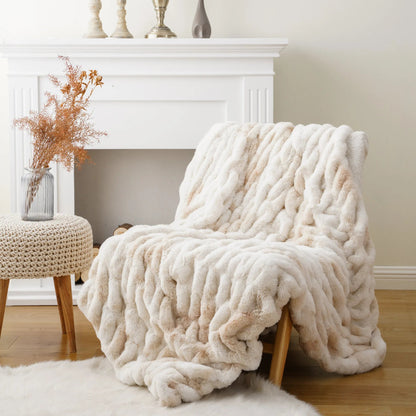 Minimalist Plush Textured Throw Blanket