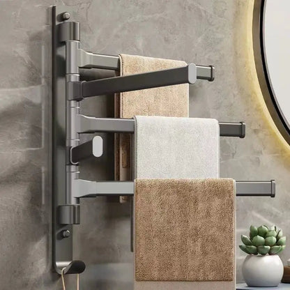 Modern Swivel Towel Rack with Wall-Mounted Design